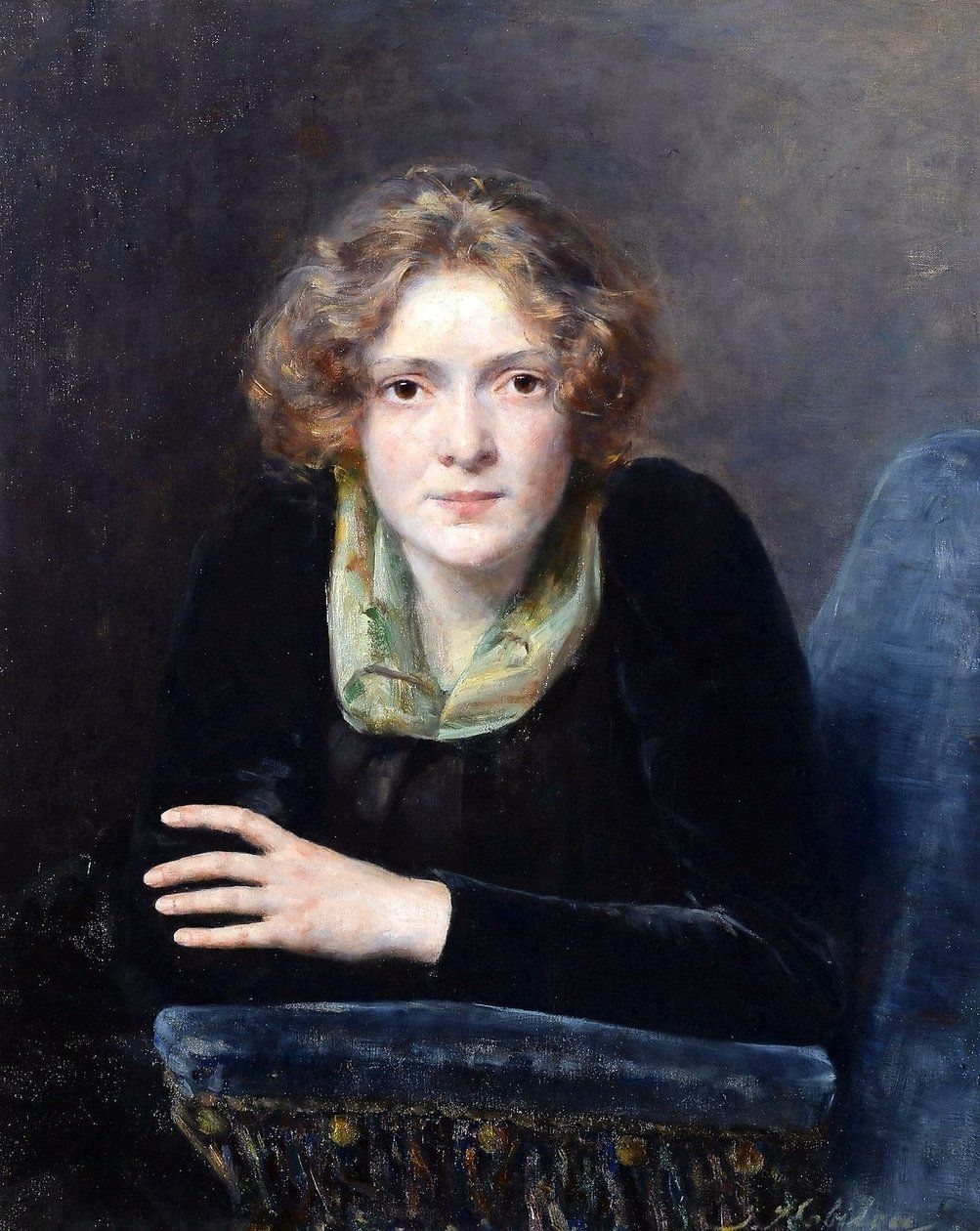 Parisian Woman/Girl in an Armchair, 1892 (Oil on canvas, 73 x 60 cm)