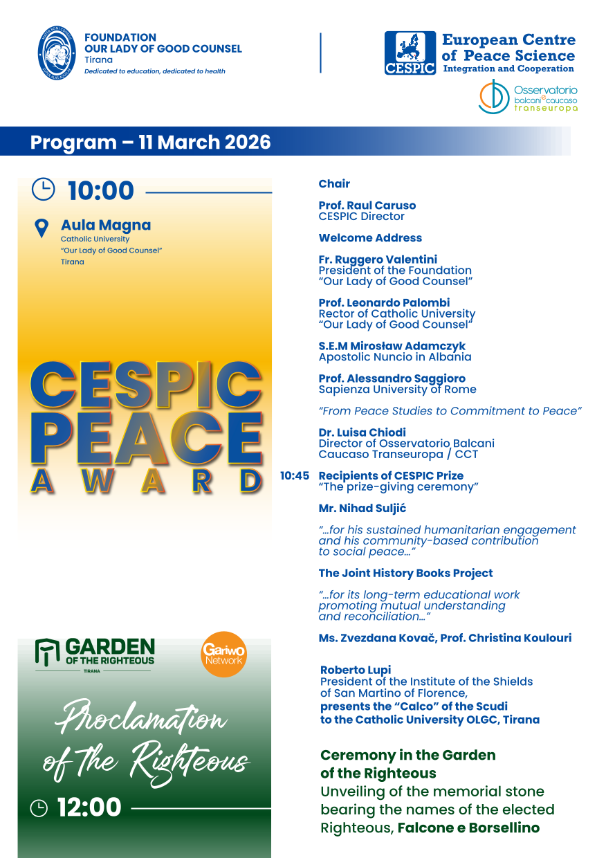 Programma Premio per la Pace CESPIC 2025