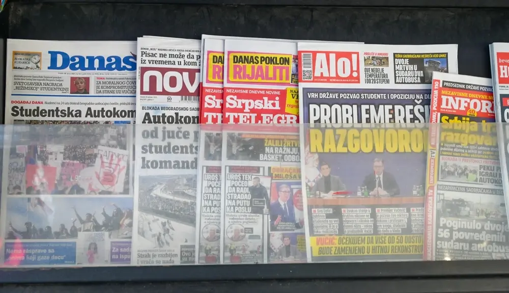 Newspapers and tabloids in Serbia © Ajdin Kamber/ Shutterstock