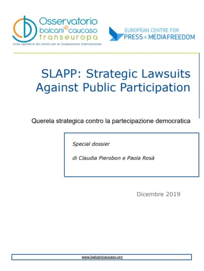 SLAPP, la querela che minaccia la libertà di espressione