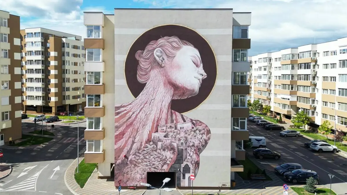 Quartiere Bacovia di Bacău, Romania - "Utopia" di Jacqueline de Montaigne (Portogallo) - Foto © Zidart