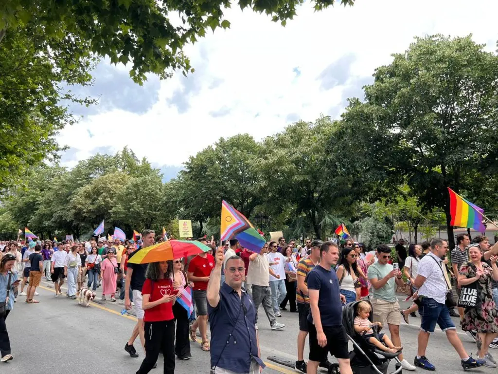 Durante il Tirana Pride 2026 - Photo © Erisa Kryeziu