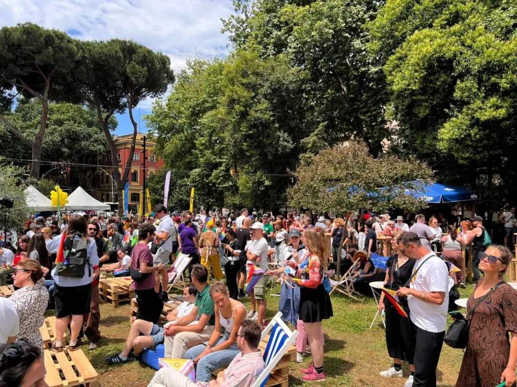 Durante il Tirana Pride 2026 - Photo © Erisa Kryeziu