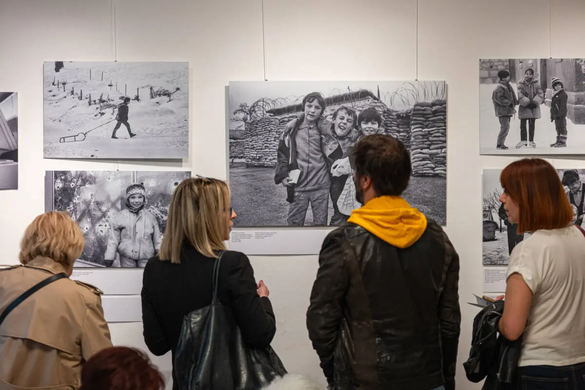 Inaugurazione della mostra di Mario Boccia a Zagabria. Foto: Sanjin Kaštelan