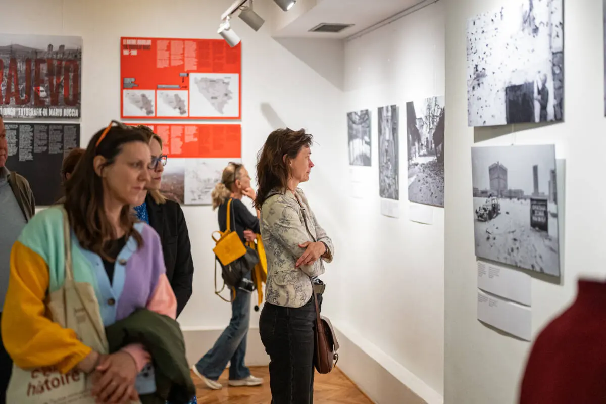Inaugurazione della mostra di Mario Boccia a Zagabria. Foto: Sanjin Kaštelan