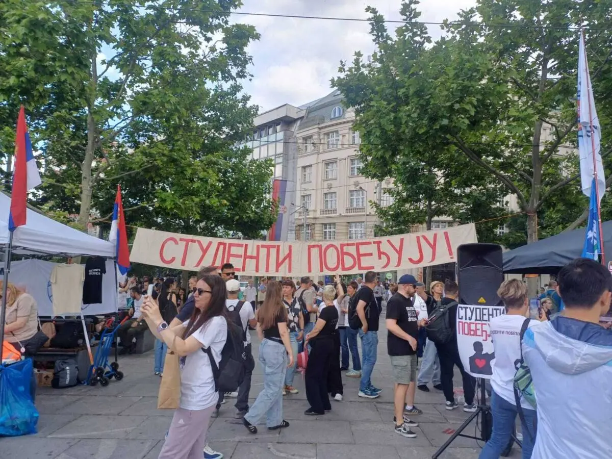 "Gli studenti vincono". Belgrado, 23 maggio 2026 - Foto D. Nenadić