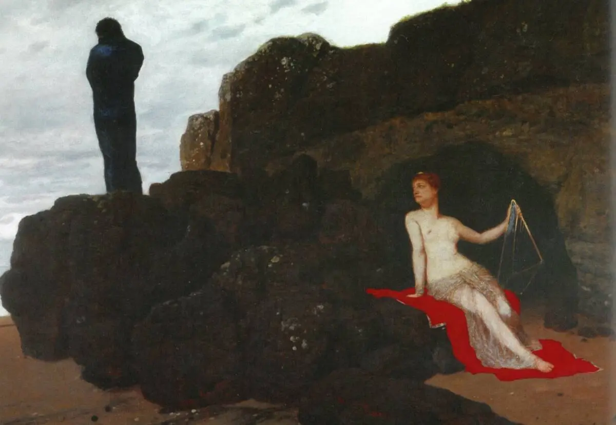 Odisseo e Calipso (olio su mogano), Arnold Böcklin 1882