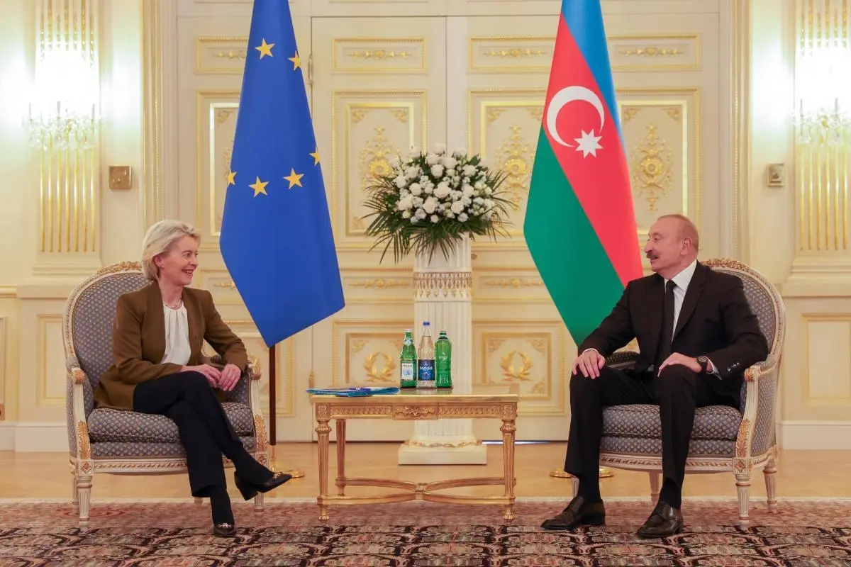 La presidente della Commissione europea Ursula von der Leyen e il presidente azero Ilham Aliyev © European Union, 2026, CC BY 4.0