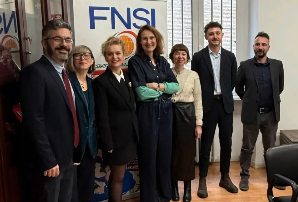MFRR delegation at the headquarters of the Federazione Nazionale Stampa Italiana (FNSI) Credit: MFRR