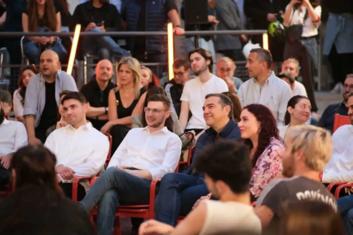 Alexis Tsipras with Giorgos Balatsoukas – courtesy of G. Balatsoukas