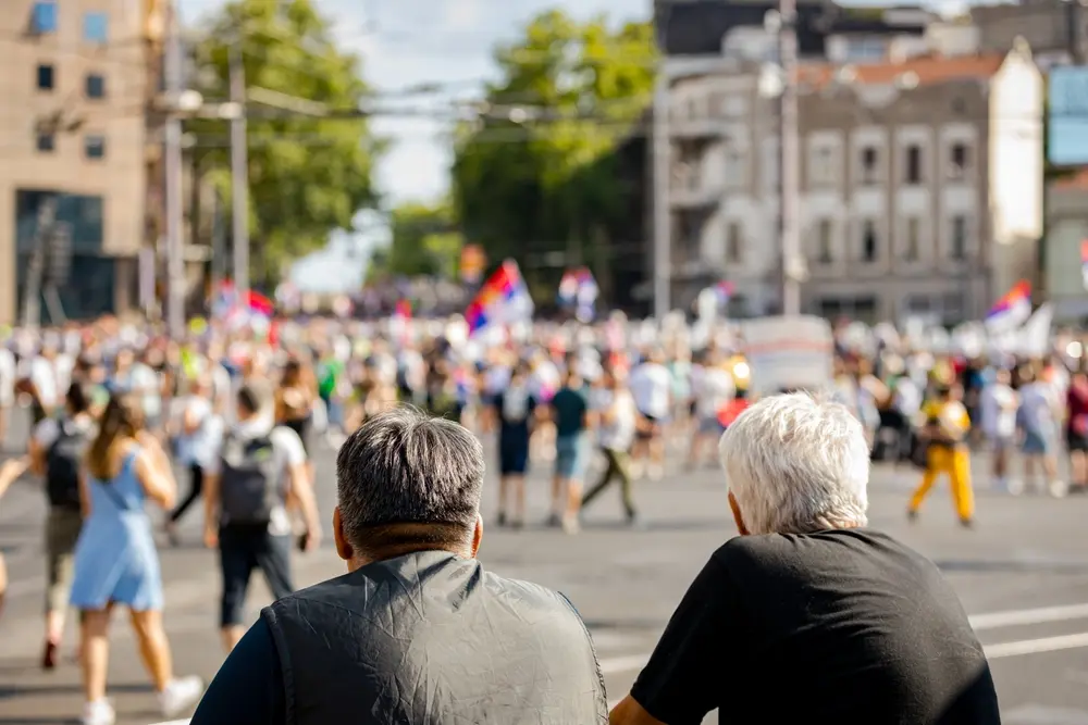 Belgrado, Serbia, studenti in manifestazione © Roman023_photography/Shutterstock