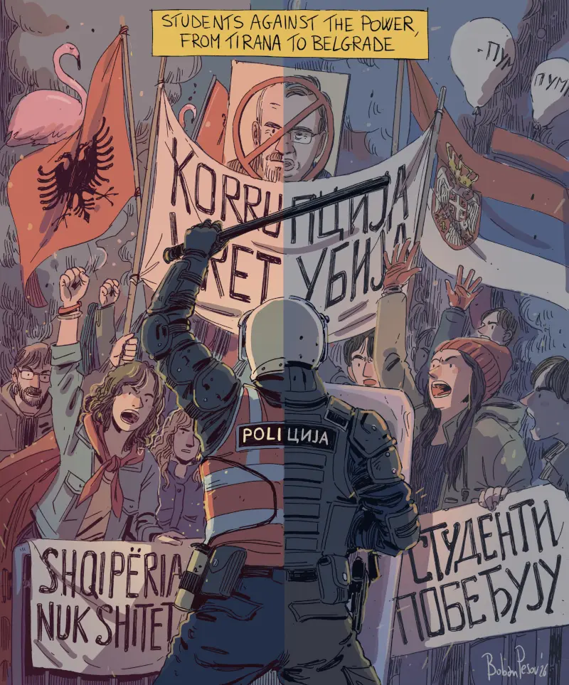 Students against the power, from Tirana to Belgrade © Boban Pesov