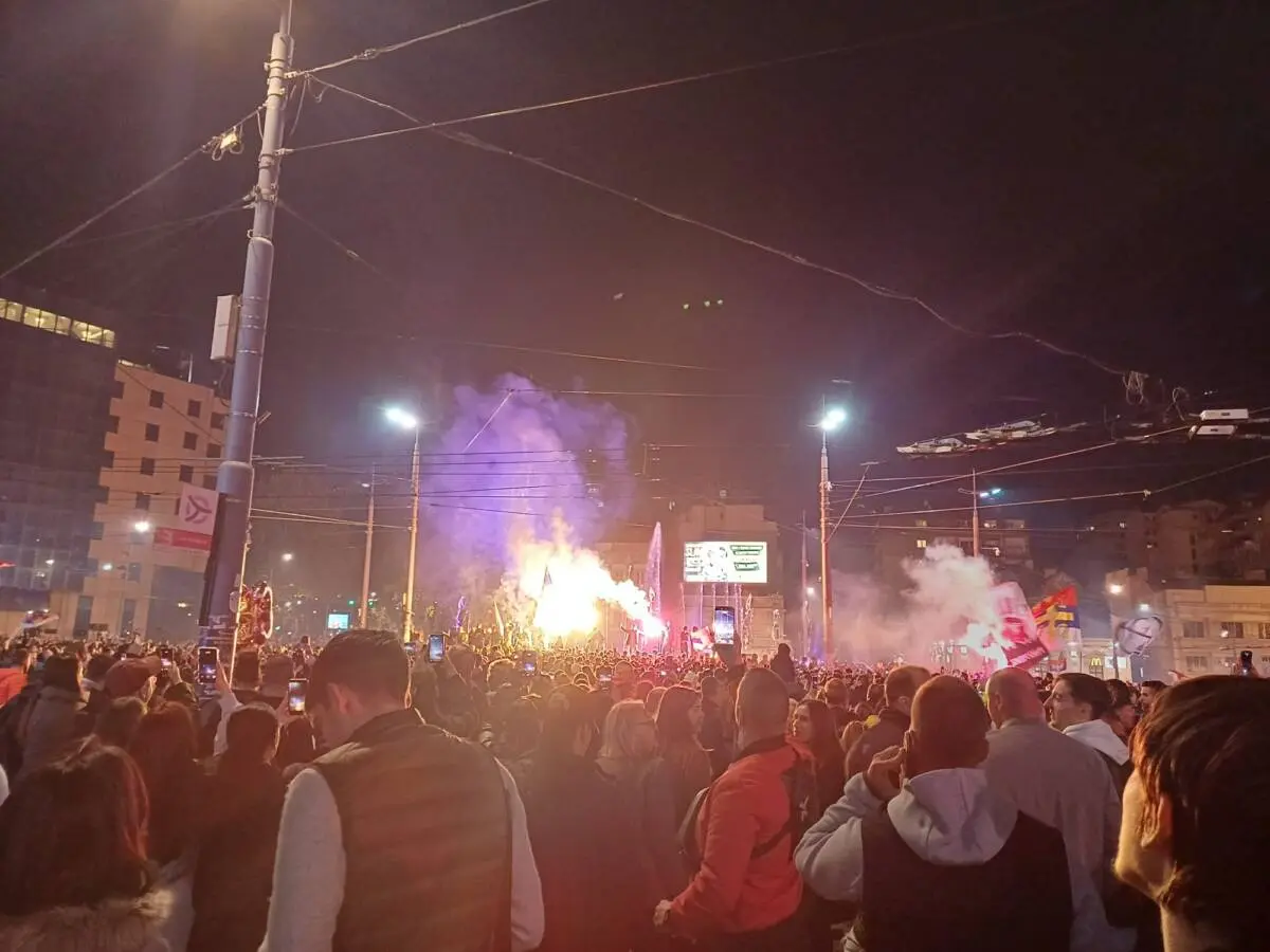Belgrado, Serbia, dopo la vittoria della Lista degli studenti, 25 ottobre 2026 - Foto D. Nenadić