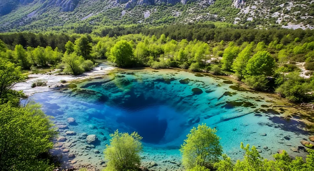 La sorgente del fiume Cetina (izvor Cetine) ai piedi del Monte Dinara © Shutterstock/Manan2028